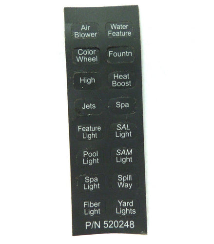 Pentair EasyTouch Compool Wireless Remote Decal Label 520248 (1 pc)