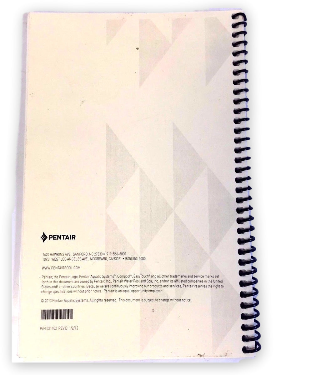 Pentair Compool to Easytouch Upgrade Installation and User Guide Instr ...