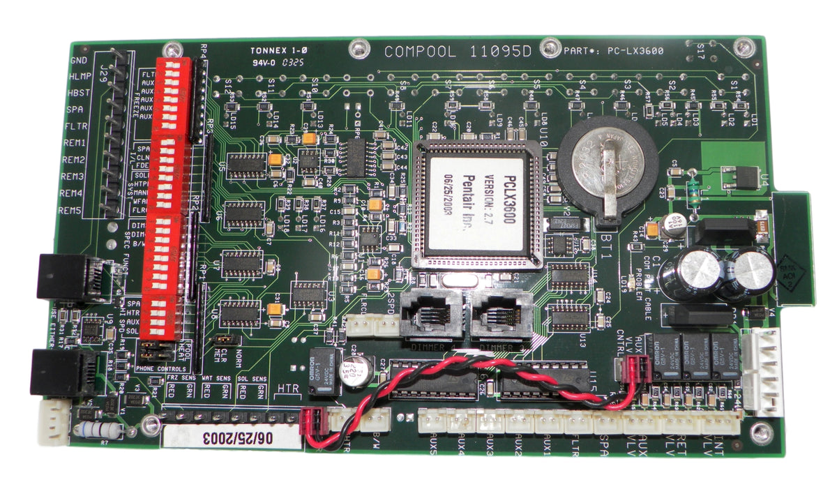 Pentair Compool PCLX3600 PCB Circuit Board 520388, Version 2.7 Repl. 3 ...