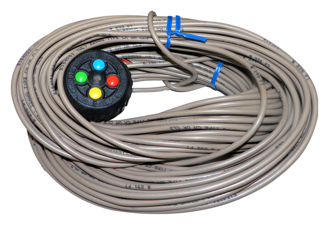 Pentair Compool SS4-100B Spa-Side Remote 4 Button & 4 Function Blk W/ 100ft Cord