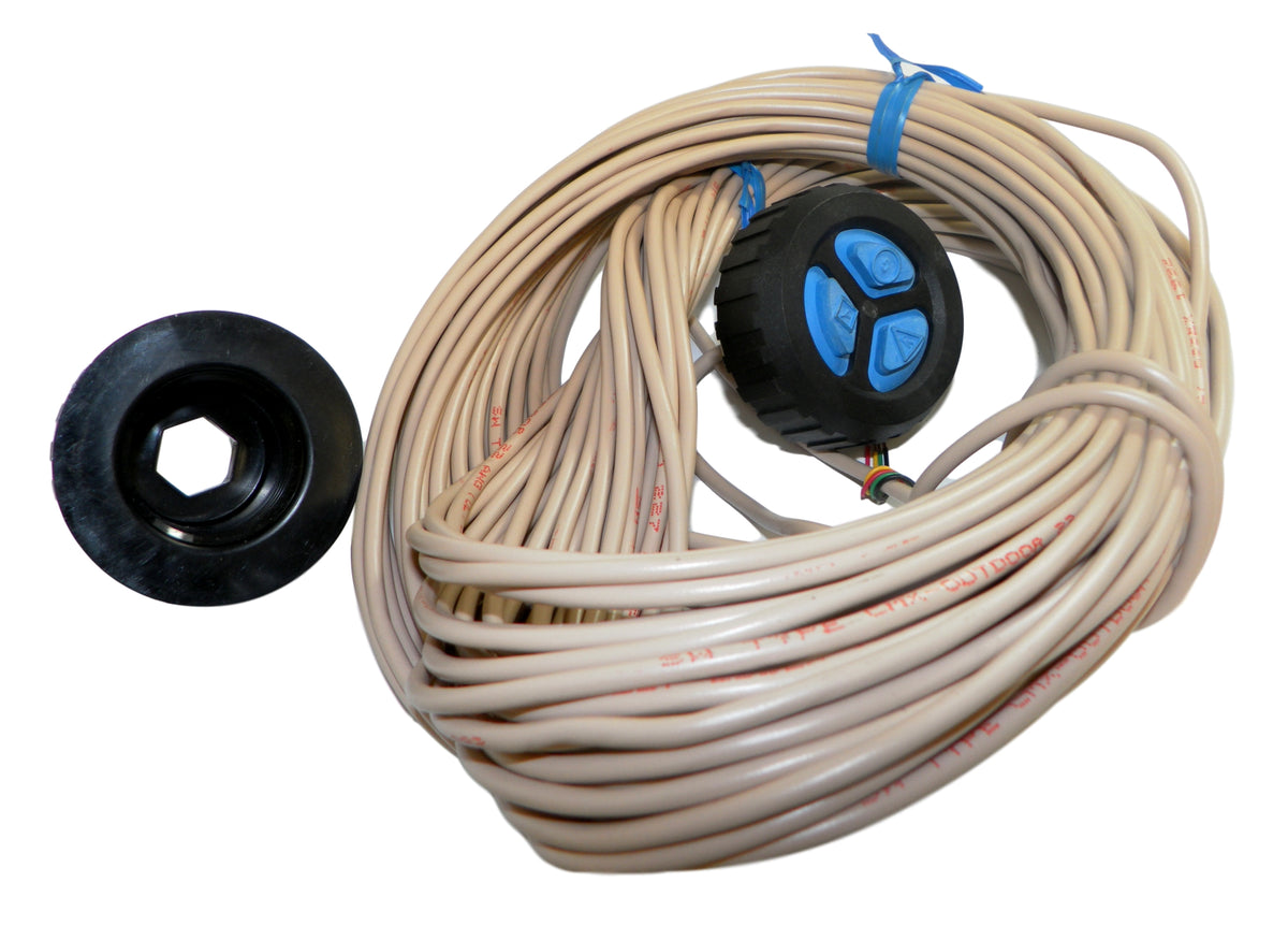 Compool SS-100B Spa-Side Remote 3 Button & 3 Function Blk W/ 100ft Cor ...