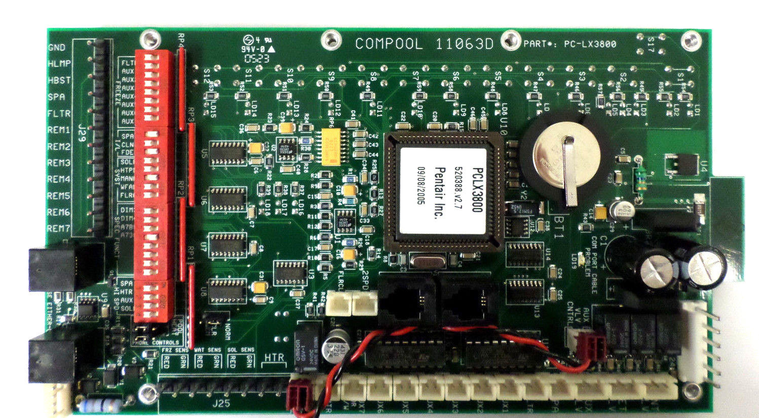 Pentair Compool PCLX3800 PCB Circuit Board 520388, Version 2.7 Replace –  Compool Parts